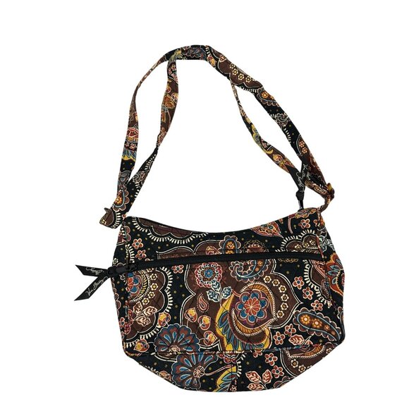 Vera Bradley Paisley Shoulder Bag Adjustable Strap Zipper Closure Multi-Color - Picture 2 of 7